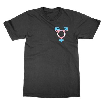 Cliquewear Trans Sembollü Cepli Siyah Erkek T-shirt