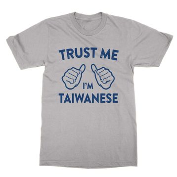 Cliquewear Trust Me I'm Taiwanese Gri Erkek T-Shirt