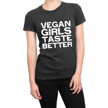Cliquewear Vegan Girls Taste Better Siyah Erkek T-shirt