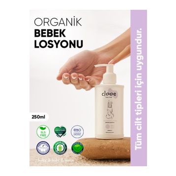 Clooe Organik 250 ml Yüz ve Vücut Bebek Losyonu