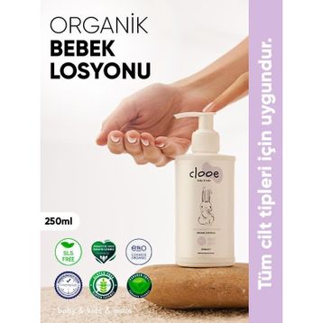Clooe Organik 250 ml Yüz ve Vücut Bebek Losyonu
