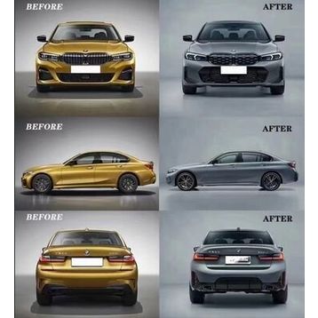 Cmk Bmw 3 Serisi 2019 Sonrası G20 İçin 2022 Sonrası Facelift Body Kit Ön Arka Yan Egzoz Far Panjur