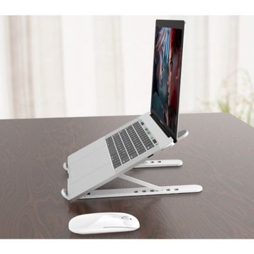 CMT Beyaz Plastik Yükseklik Ayarlı Laptop Standı