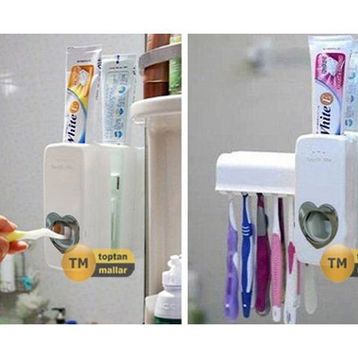 CMT Diş Macunu Sıkacağı ve 5li Fırça Tutucu
