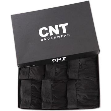 Cnt 6'lı Likralı Premium Paket Siyah Erkek Boxer