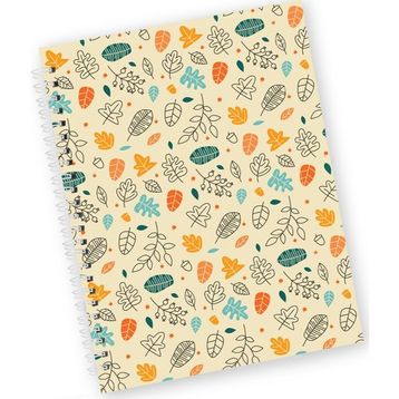 Co Notes Sert Kapak Bej Kareli Spiralli Defter