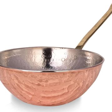 Cobper Premium Collection 25 cm Bakır Wok Tava