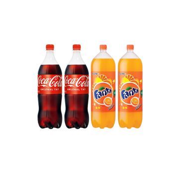 Coca Cola 2.5 lt+ Fanta 2,5 lt Portakal (4 adet)