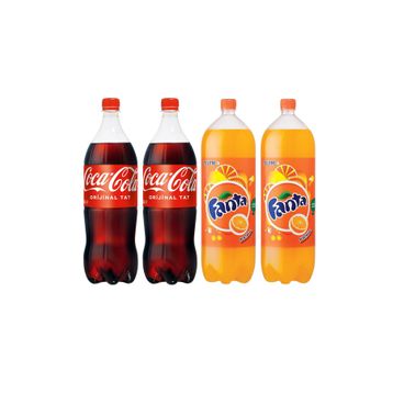 Coca Cola 2.5 lt+ Fanta 2,5 lt Portakal (4 adet)