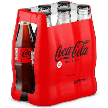 Coca Cola 250 ml Zero Sugar Cam (6 adet)