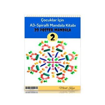 Çocuklar İçin A-3 Spiralli Mandala Kitabı-2 Enine Boyuna Eğitim
