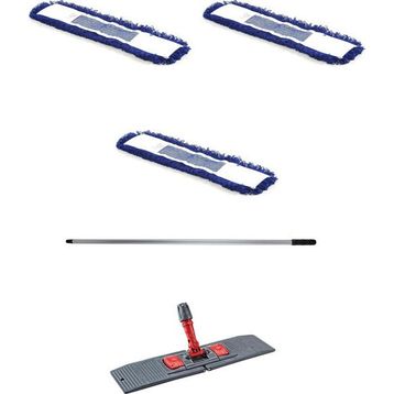 Cod-Ex 3 Adet 40 cm Orlon Nemli Palet Tablet Toz Toplama Statik Mop Takımı Seti