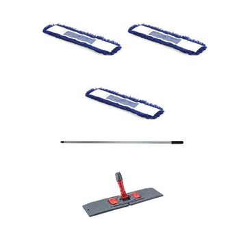 Cod-Ex 3 Adet 40 cm Orlon Nemli Palet Tablet Toz Toplama Statik Mop Takımı Seti