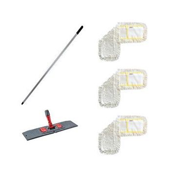 Cod-Ex 40 cm Nemli Mop + Katlanır Aparat + Metal Vidalı Sap