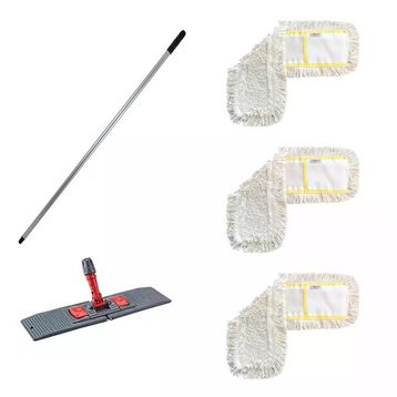 Cod-Ex 40 cm Nemli Mop + Katlanır Aparat + Metal Vidalı Sap