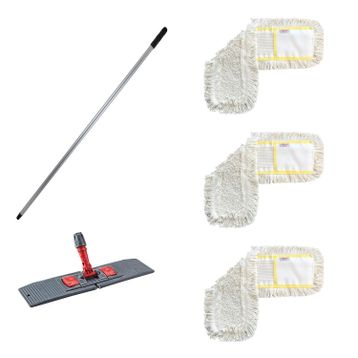 Cod-Ex 40 cm Nemli Mop + Katlanır Aparat + Metal Vidalı Sap