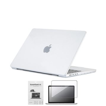 Codegen Apple 14" Macbook Pro M1 A2442 Beyaz Carbon Fiber Dizayn Kılıf Koruyucu Kapak +Film
