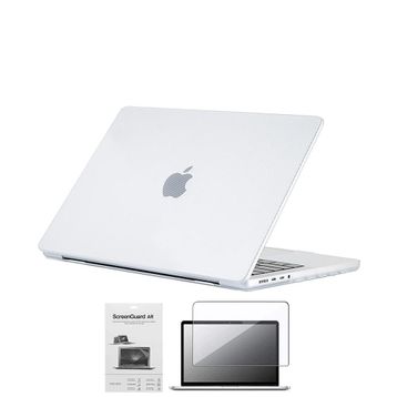 Codegen Apple 14" Macbook Pro M1 A2442 Beyaz Carbon Fiber Dizayn Kılıf Koruyucu Kapak +Film