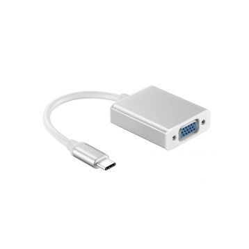 Codegen CDG-CNV32 USB Type C to VGA Erkek Dişi Beyaz USB Ekran Adaptörü
