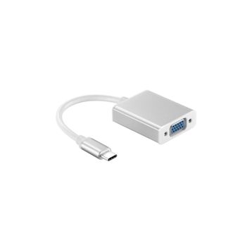 Codegen CDG-CNV32 USB Type C to VGA Erkek Dişi Beyaz USB Ekran Adaptörü