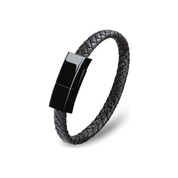 Codegen CDG-CNV53 Micro USB Deri Bileklikli Siyah Şarj Data Kablosu