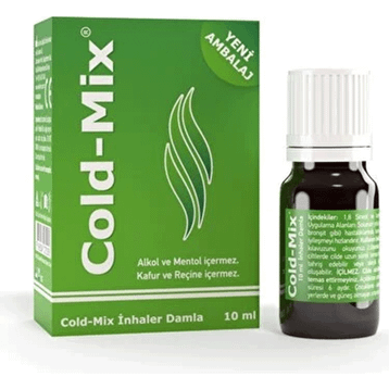 Cold-Mix 10 ml-5 ml Inhaler Okaliptüs ve Ladin Yağları İçeren Inhaler Damla
