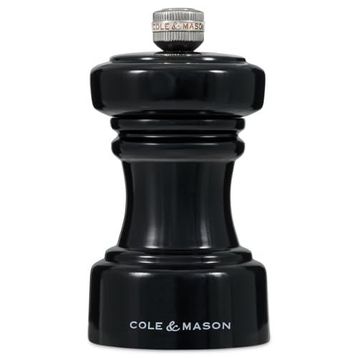 Cole & Mason Hoxton Parlak Siyah 104 mm Tuz Değirmeni
