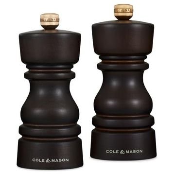 Cole & Mason London Çikolata Renkli Ahşap 130 mm Tuz ve Biber Değirmenleri