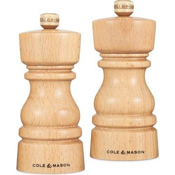 Cole & Mason Londra Doğal Kayın 130 mm Tuz ve Karabiber Değirmenleri