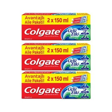 Colgate 3 Adet 2x150 ml Üçlü Etki Diş Macunu