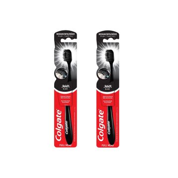 Colgate 360 Siyah Charcoal Orta 2 Adet Diş Fırçası