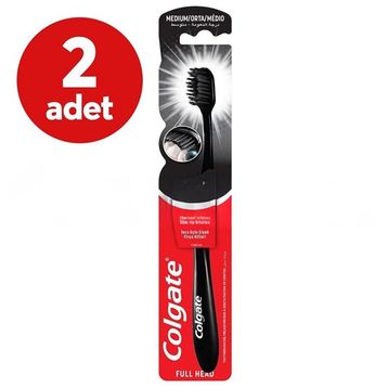 Colgate 360 Siyah Charcoal Orta 2 Adet Diş Fırçası