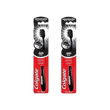 Colgate 360 Siyah Charcoal Orta 2 Adet Diş Fırçası