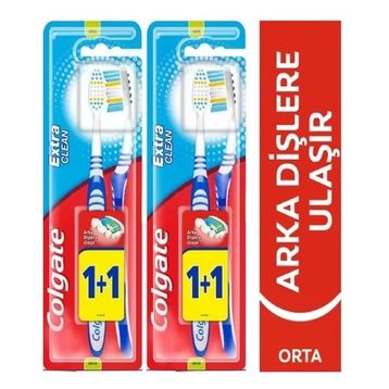 Colgate Extra Clean 1+1 2 Adet Diş Fırçası
