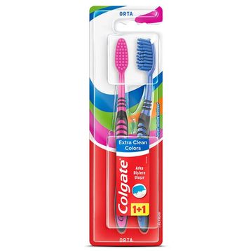 Colgate Extra Clean Colors 1+1 Orta Diş Fırçası