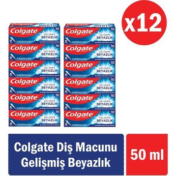 Colgate Gelişmiş Beyazlık Beyazlatıcı 12x50 ml Diş Macunu