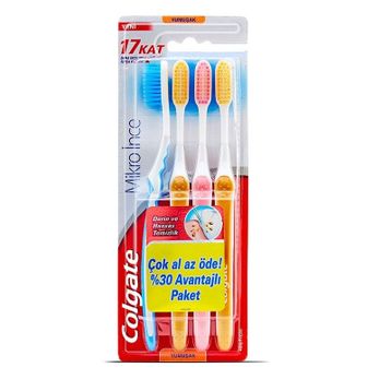 Colgate Mikro 4'lü İnce Diş Fırçası