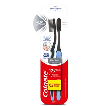 Colgate Mikro İnce Charcoal Derin ve Hassas Temizlik 1+1 Yumuşak Diş Fırçası