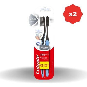 Colgate Mikro Slim Soft Charcoal 1+1 Diş Fırçası