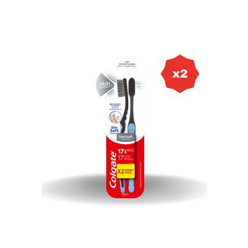 Colgate Mikro Slim Soft Charcoal 1+1 Diş Fırçası