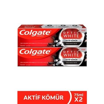 Colgate Optic White Aktif Kömür 2x75 ml Diş Macunu