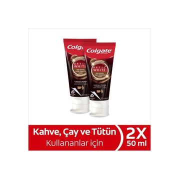 Colgate Optic White Kahve, Çay ve Tütün Kullananlar Için Beyazlatıcı 2x50 ml Diş Macunu