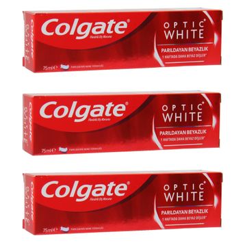 Colgate Optic White Parıldayan Beyazlık 3x75 ml Diş Macunu