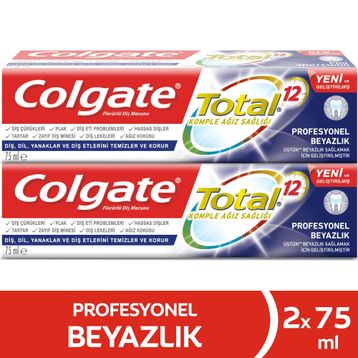 Colgate Total Profesyonel Beyazlık 75 ml 2 Adet Diş Macunu