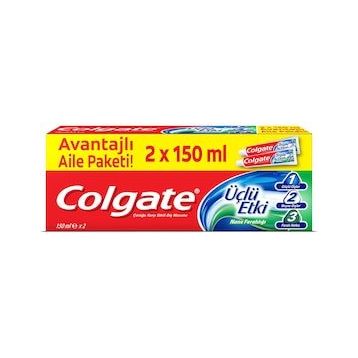 Colgate Üçlü Etki Çürüklere Karşı Koruma 150 ml x 2 Adet Diş Macunu