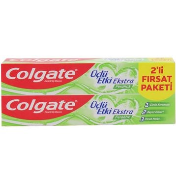 Colgate Üçlü Etki Ekstra Ferahlık 2x75 ml Diş Macunu