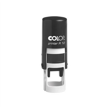Colop R12 Yuvarlak Siyah Kasa Siyah Keçe 12 mm Kaşe