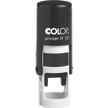 Colop R12 Yuvarlak Siyah Kasa Siyah Keçe 12 mm Kaşe