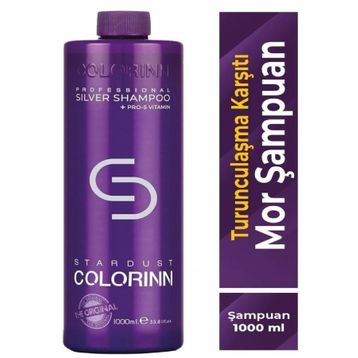 Colorinn Tüm Saçlar İçin 1000 ml Parlaklık Verici Mor Şampuan