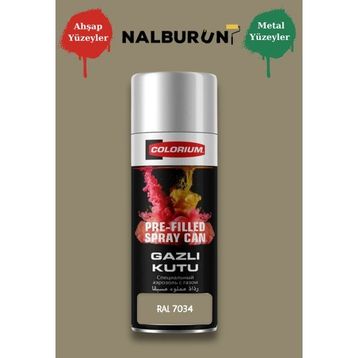 Colorıum Ral 7034 Sarı Gri 213 400 ml Özel Renklendirilmiş Selülozik Parlak Sprey Boya